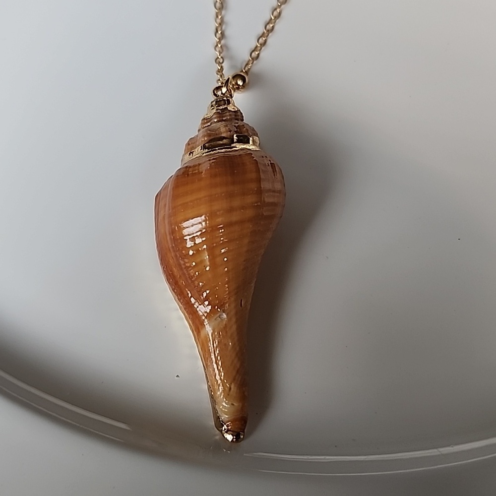 Genuine SHELL 14K Gold Plated NECKLACE